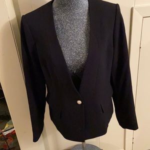 KARL LAGERFELD BLACK ONE BUTTON BLAZER